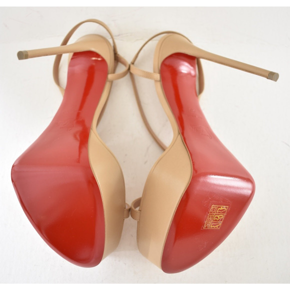Christian Louboutin Rosalie Alta 150 Blush Nude Kid Platform Sandal Heel Pump 40 - Picture 14 of 14
